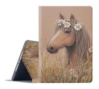 FGDRFGRW Case for Samsung Galaxy Tab S10 Ultra 2024/S9 Ultra 2023/S8 Ultra 2022 14.6 Inch,Adjustable Stand Auto Wake/Sleep Function Full Body Protection Cover - Horse Daisy Flower