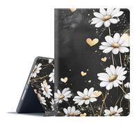 FGDRFGRW Case for Samsung Galaxy Tab S10 Ultra 2024/S9 Ultra 2023/S8 Ultra 2022 14.6 Inch,Adjustable Stand Auto Wake/Sleep Function Full Body Protection Cover - Black Gold Daisy