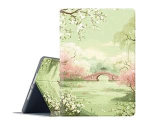 FGDRFGRW Case for Samsung Galaxy Tab S10 Ultra 2024/S9 Ultra 2023/S8 Ultra 2022 14.6 Inch,Adjustable Stand Auto Wake/Sleep Function Full Body Protection Cover - Chinese Style Garden