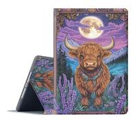FGDRFGRW Case for Samsung Galaxy Tab S6 Lite 10.4-Inch 2024/2022/2020,Adjustable Stand Auto Wake/Sleep Function Full Body Protection Cover - Highland Cow Moonlight