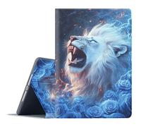 FGDRFGRW Case for Samsung Galaxy Tab S6 Lite 10.4-Inch 2024/2022/2020,Adjustable Stand Auto Wake/Sleep Function Full Body Protection Cover - White Lion Roar