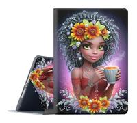 FGDRFGRW Case for Samsung Galaxy Tab S8 Plus 2022/S7 FE 2021/S7 Plus 2020 12.4 Inch,Adjustable Stand Auto Wake/Sleep Function Full Body Protection Cover - African Americans Girl