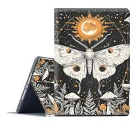 FGDRFGRW Case for Samsung Galaxy Tab S9 FE/S9 Model SM-X710/X716B/X718U/X710/X716B,Adjustable Stand Auto Wake/Sleep Function Full Body Protection Cover - Mystery Moon Moth
