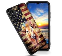 FGDRFGRW Designed for Galaxy A17 5G Case,Soft Frosted TPU Ultra Thin Cover,Shock-Absorption,Anti-Scratch Protective Case for Samsung Galaxy A17 5G 6.7",American Flag Cow