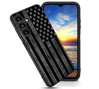 FGDRFGRW Designed for Galaxy A17 5G Case,Soft Frosted TPU Ultra Thin Cover,Shock-Absorption,Anti-Scratch Protective Case for Samsung Galaxy A17 5G 6.7",Black and White American Flag