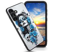 FGDRFGRW Designed for Galaxy S25 FE Case,Soft Frosted TPU Ultra Thin Cover,Shock-Absorption,Anti-Scratch Protective Case for Samsung Galaxy S25 FE 6.7",Day of The Dead Sugar Skull Women