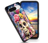 FGDRFGRW Designed for Google Pixel 10 6.3" Case,Soft Frosted TPU Ultra Thin Cover,Shock-Absorption,Anti-Scratch Protective Case,Day of The Dead Sugar Skull