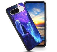 FGDRFGRW Designed for Google Pixel 8a 6.1" Case,Soft Frosted TPU Ultra Thin Cover,Shock-Absorption,Anti-Scratch Protective Case,White Tiger Black Panther
