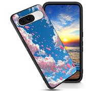 FGDRFGRW Designed for Google Pixel 9 Pro 6.3" Case,Soft Frosted TPU Ultra Thin Cover,Shock-Absorption,Anti-Scratch Protective Case,Cherry Blossom Petal