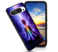FGDRFGRW Designed for Google Pixel 9 Pro XL 6.8" Case,Soft Frosted TPU Ultra Thin Cover,Shock-Absorption,Anti-Scratch Protective Case,Chakra Meditation