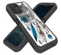 FGDRFGRW Designed for Moto G Power 2023 6.5 Inch Case,Heavy-Duty Rugged and Durable,Shockproof Hybrid Dual-Layer Armor Protective Shell,Wolf Dream Catcher