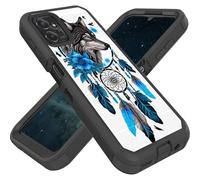 FGDRFGRW Designed for Moto G Power 2023 6.5 Inch Case,Heavy-Duty Rugged and Durable,Shockproof Hybrid Dual-Layer Armor Protective Shell,Dream Catcher Wolf