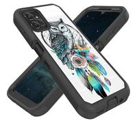 FGDRFGRW Designed for Moto G Power 2023 6.5 Inch Case,Heavy-Duty Rugged and Durable,Shockproof Hybrid Dual-Layer Armor Protective Shell,Dream Catcher Owl