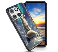 FGDRFGRW Designed for Motorola Moto G Play 2025/Moto G Power 2025 6.8" Case,Soft Frosted TPU Ultra Thin Cover,Shock-Absorption,Anti-Scratch Protective Case,Arctic Fox Aurora