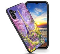 FGDRFGRW Designed for Samsung Galaxy A13 5G 6.5" Case,Soft Frosted TPU Ultra Thin Cover,Shock-Absorption,Anti-Scratch Protective Case,Paris Eiffel Tower Sakura
