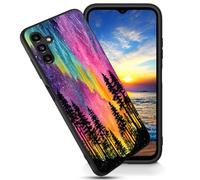 FGDRFGRW Designed for Samsung Galaxy A13 5G 6.5" Case,Soft Frosted TPU Ultra Thin Cover,Shock-Absorption,Anti-Scratch Protective Case,Starry Sky Aurora Forest