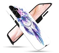 FGDRFGRW Designed for Samsung Galaxy A16 5G Case,2 Layer TPU+PC Cover,Shockproof Protective Cover - Feather Flower Dreamcatcher