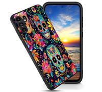 FGDRFGRW Designed for Samsung Galaxy A55 5G 6.6" Case,Soft Frosted TPU Ultra Thin Cover,Shock-Absorption,Anti-Scratch Protective Case,Sugar Skull Day of The Dead