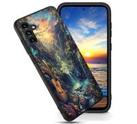 FGDRFGRW Designed for Samsung Galaxy S24 Plus 6.7" Case,Soft Frosted TPU Ultra Thin Cover,Shock-Absorption,Anti-Scratch Protective Case,Guitar Nature Landscape