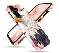 FGDRFGRW Designed for Samsung Galaxy S25 5G/S24 5G Case,2 Layer TPU+PC Cover,Shockproof Protective Cover - American Eagle Cherry Blossom