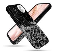 FGDRFGRW Designed for Samsung Galaxy S25 Plus/S24 Plus Case,2 Layer TPU+PC Cover,Shockproof Protective Cover - Moonlight Black Cat