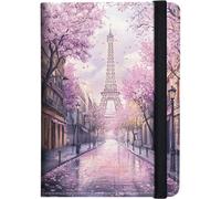 FGDRFGRW Passport Holder with RFID Blocking, Paris Sakura Eiffel Tower, Travel Document Organizer