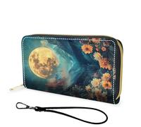 FGDRFGRW Wallet,Large Capacity RFID Blocking Leather Wallet, Durable Smooth Zipper Clutch,Unisex Travel Wallet for Cards,Cash,and Coins, Zipper - 101, Minimalist