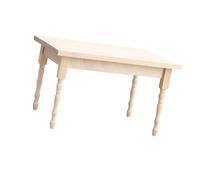 FGDTREE 1: 12 Scale Miniature Wooden Doll House Table Unpainted Tiny Dining Table Model 11.8x7.6x7cm for Painting Project Miniature Wooden