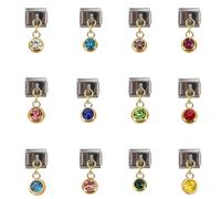FGDTREE 12 Pack Italian Charm Link Beads Stainless Steel Jewelry Finding Jewelry Accessories Suitable for Making Fashion Accessories