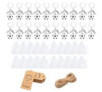 FGDTREE 20PCS / set Popular International Soccer Themed Holder Wallet Decorations for Bags Purses and Vehicle Deck Party Giveaways