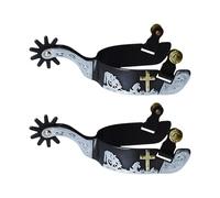 FGDTREE 2pack Western Styles Spur Men ' s Antiqued Spur with Hand Engraved Trims for Denims Boot and Equestrians Ride Bronze Western Boot Men and Women Equestrians Competition Racing