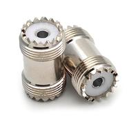 FGDTREE 2pcs SL16 UHF SO239 Female to Straight Connector to 2x Double Adapter for PL259 to Connector Adapter