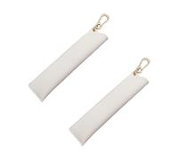 FGDTREE 2Pieces PU Leather Pencil Case with Keychain Hook 16CM Long Pen Storage Bag for Student Artist School Offices Travel Use Stylish Pencil Bag
