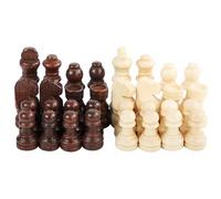 FGDTREE 32 Pcs Wooden International Chess Pieces Hand Carved Chess Game Pawns Figurine Pieces Board Accessories International Figures Board Game Beginner