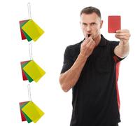 FGDTREE 3set Soccer Referee Penalty Cards Replacement Football Training Discipline for Team Work Development Enduring Football Warning Green Red Yellow