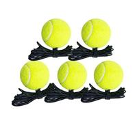 FGDTREE 5Pcs Professional Tennis Training Balls with Elastic String Tennis Training Partner Rebounds Practice Balls Enduring Trainer