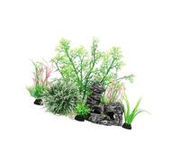 FGDTREE 7Pieces Aquariums Decoration Set Artificial Fishtanks Plant and Cave Rock Set for Natural Fishtanks Environment
