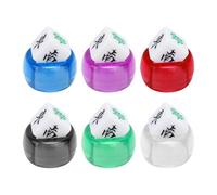 FGDTREE Acrylic Round Corner Six Sided Dices for Role Playing Chinese Mahjong Table Game Accessory Chinese Mahjong Game Dices