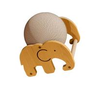FGDTREE And Safe Sisal Rope Rotating Scratcher Ball Toy for Pet Rabbits and Ferrets with NonTipping Base Post Scratcher