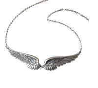 FGDTREE Artistic Feathered Pendant Necklace Lightweight and Comfortable Clavicle Chain for Layering and Outfits Alloy Jewelry Necklace Trendy Women ' s Jewelry