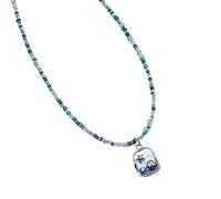 FGDTREE Beautiful Lightweight Beaded Strands Necklace with Shell Pendant Clavicle Chain Accessory for Everyday Wear Women ' s Elegant Shell Jewelry
