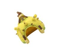 FGDTREE Bright Yellow Resins Fish Tanks Tent Hideouts Decorative Aquariums Shelter for Bettas Fishes Stress Relief Easyly Clean Fish Cave Decoration
