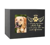 FGDTREE Dog Ashes Caskets Cats Memorials Funeral Coffins Dogs Funeral Box with Photos for Dog and Cats with Photo