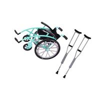 FGDTREE Educational Simulation Toy for Kids Ages 3+ with Foldable Wheelchair and Crutches for Specific Scenarios Foldable Rehabilitation Wheelchair Toy