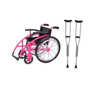 FGDTREE Educational Simulation Toy for Kids Ages 3+ with Foldable Wheelchair and Crutches for Specific Scenarios Foldable Rehabilitation Wheelchair Toy