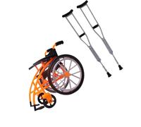FGDTREE Educational Simulation Toy for Kids Ages 3+ with Foldable Wheelchair and Crutches for Specific Scenarios Foldable Rehabilitation Wheelchair Toy