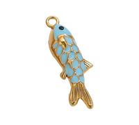 FGDTREE Fish Charm Jewelry Accessory in Multiple Colors Delicate Jewelry Findings for Creative Projects Necklace Pendants for Women