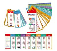 FGDTREE Interactive Letter Learning Cards 60PCS Word Flashcards for Kids to Improve Reading Skills Natural Phonics Teaching Kids Word Cards