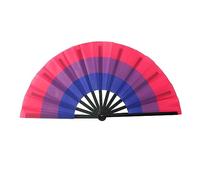 FGDTREE Lightweight Folding Hand Rainbows Dance Decoration Hand Fan Rainbows Fan Decorations Folding Gift Music Festival