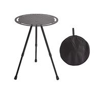 FGDTREE Outdoor Aluminum Alloy Table Folding Round Adjustable Height Small Folding Camping for Picnic Camp Travel Portable Camping Table Telescopic Table Legs Camping Furniture
